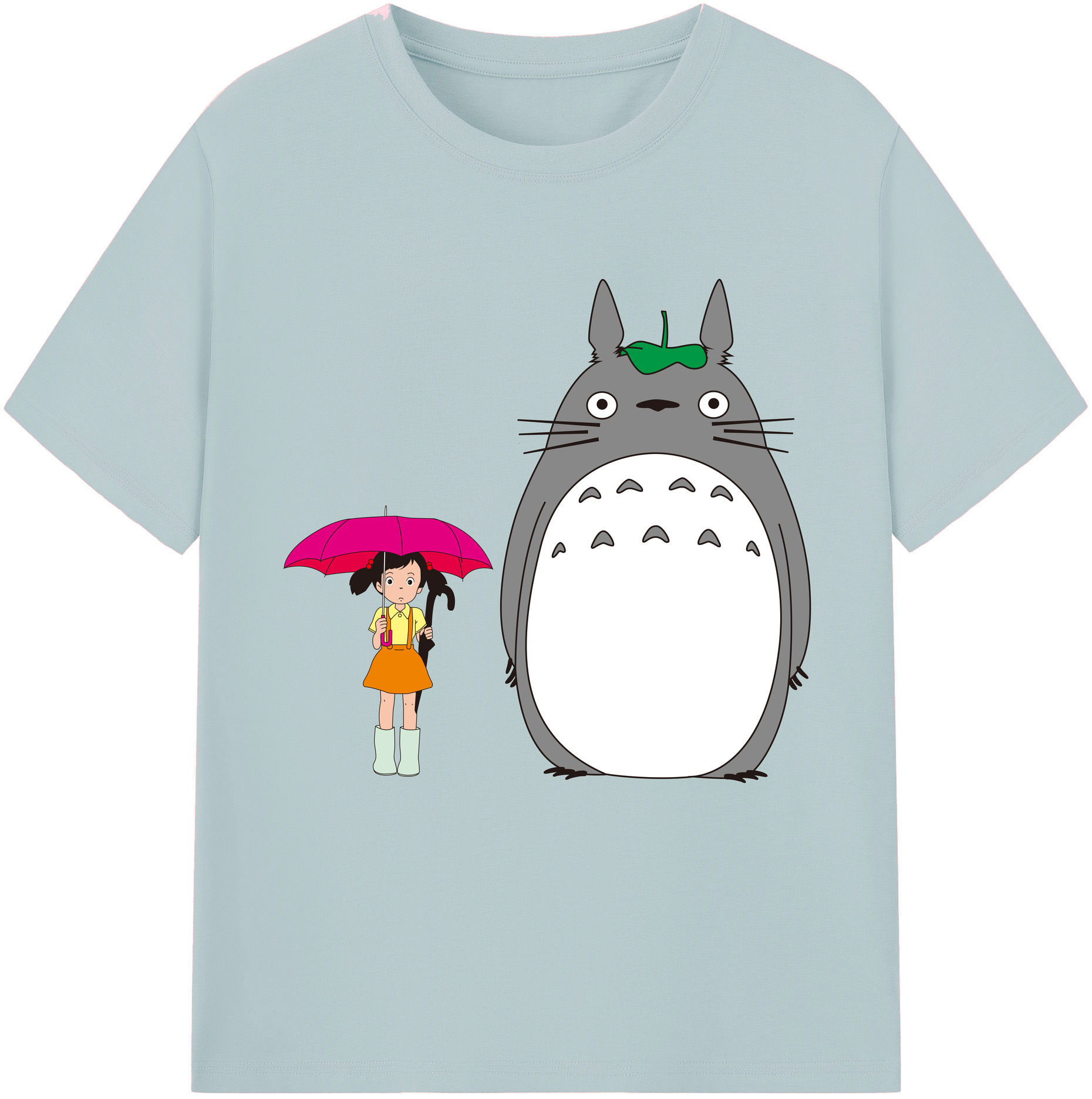（画像用） となりのトトロ 草壁メイ 草壁サツキ My Neighbor Totoro Satsuki Kusakabe Mei Kusakabe 綿100％半袖Tシャツ（フロントプリント）
